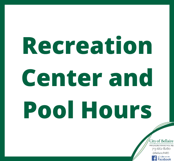 Recreation Center and Pool Hours Image