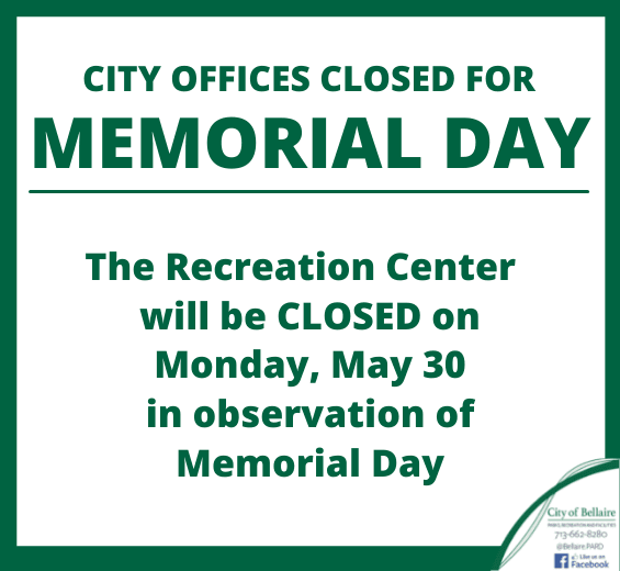 Newsflash - Memorial Day Closure 2022