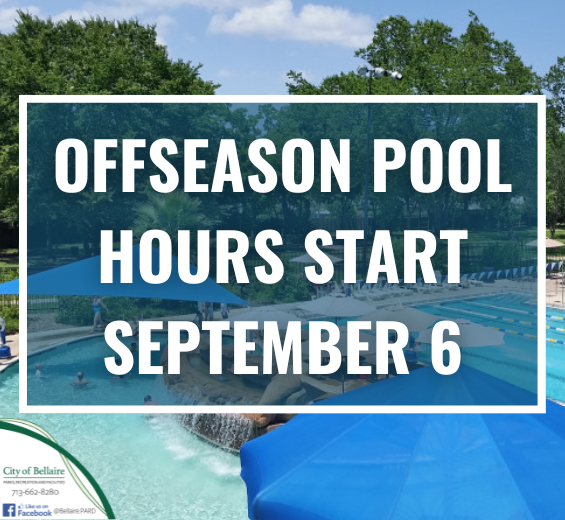 Offseason hours Sept. 6