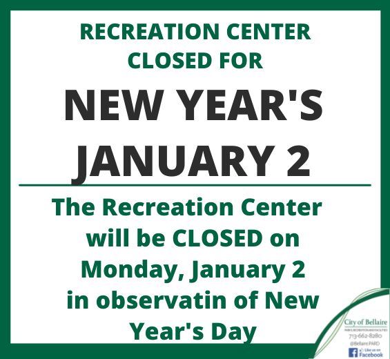 New Years Closure