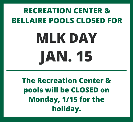 MLK Day - Rec and Pools